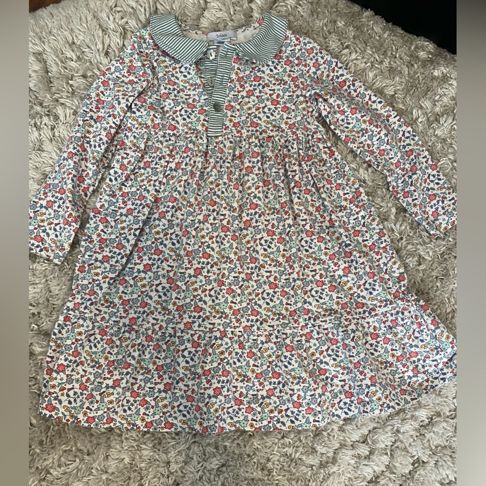 VGUC Size 6 Floral Girls Ishtex long sleeve Dress